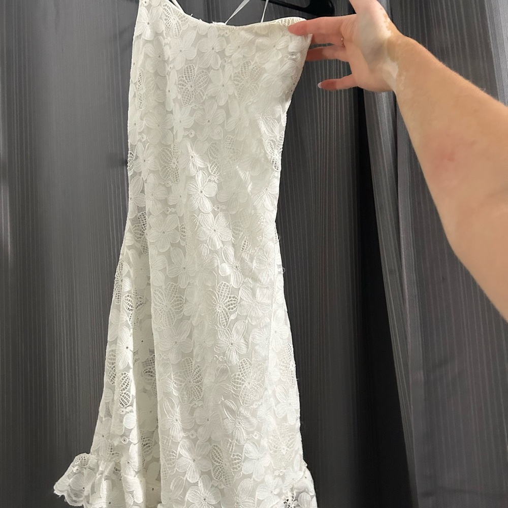 White Homecoming Lace Dress